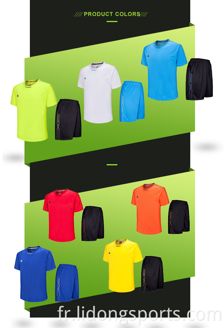 Chemise de football personnalisée en gros Camisetas de futbol Pratique sublimée Uniforme de football de football blanc uniforme de jersey de football